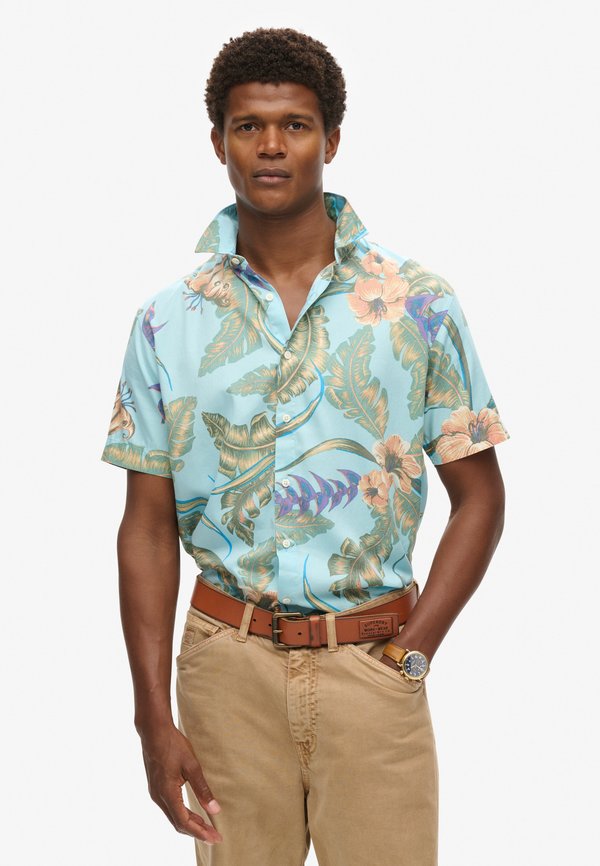Superdry & Co HAWAIIAN BOX FIT - Shirt - eden hawaiian blue