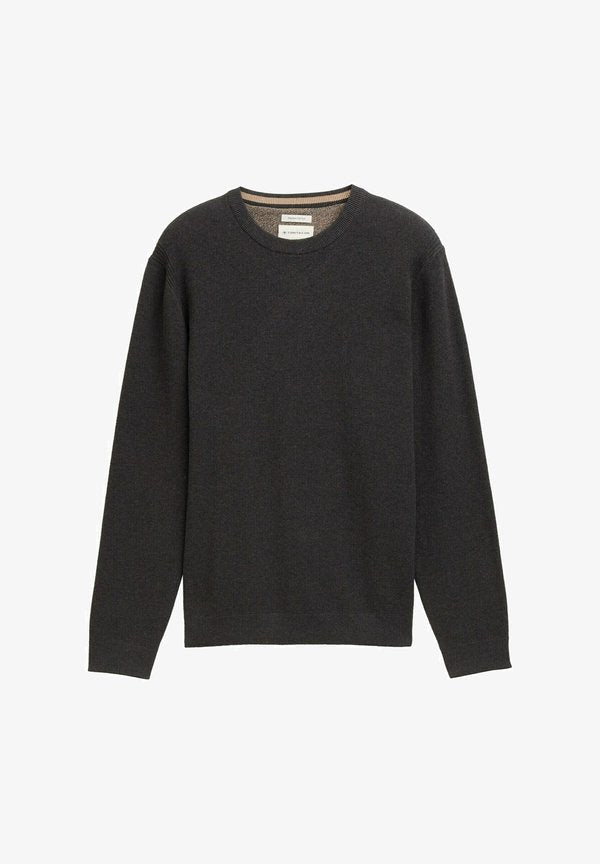 TOM TAILOR Jumper - black grey melange