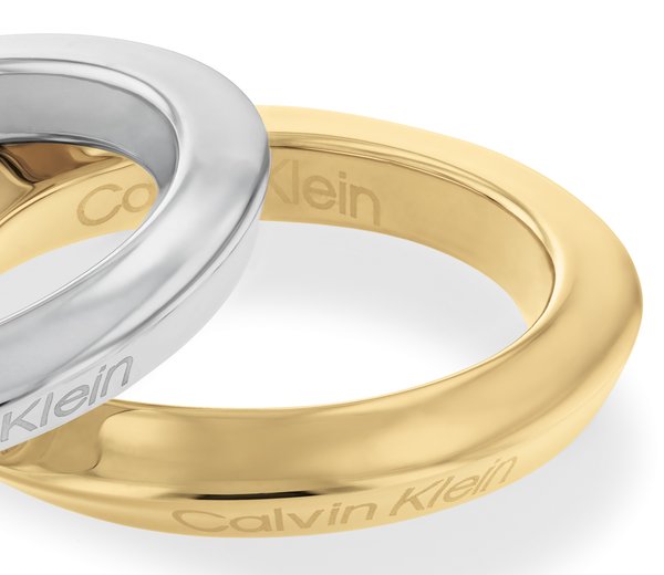 Calvin Klein POLISHED SS GP STACKED SET SIZE 56