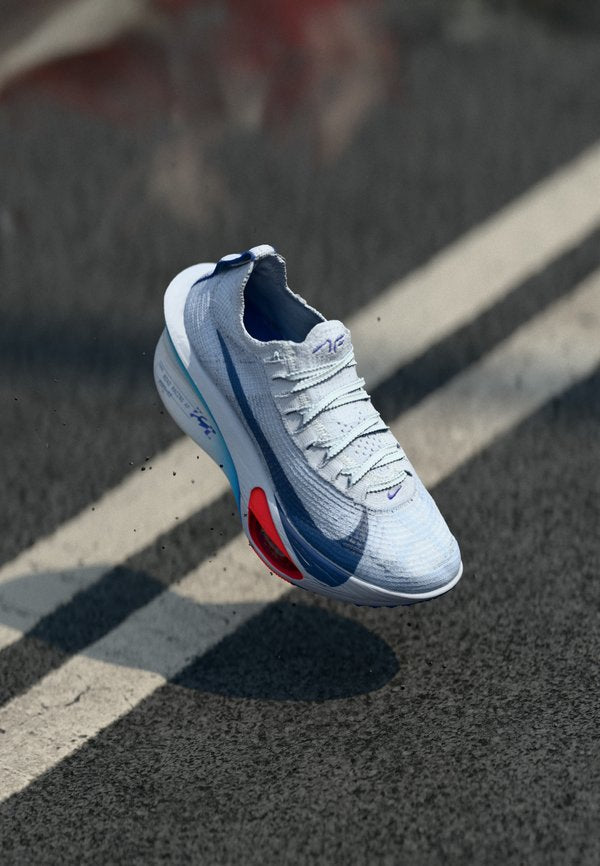 Nike Performance ALPHAFLY 3 - Road running shoes - football grey/ghost persian/violet blue void