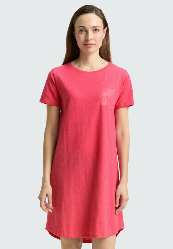 TOM TAILOR TOM TAILOR BODYWEAR NACHTHEMD AUS BAUMWOLL-MIX - Nightie - red-medium-solid