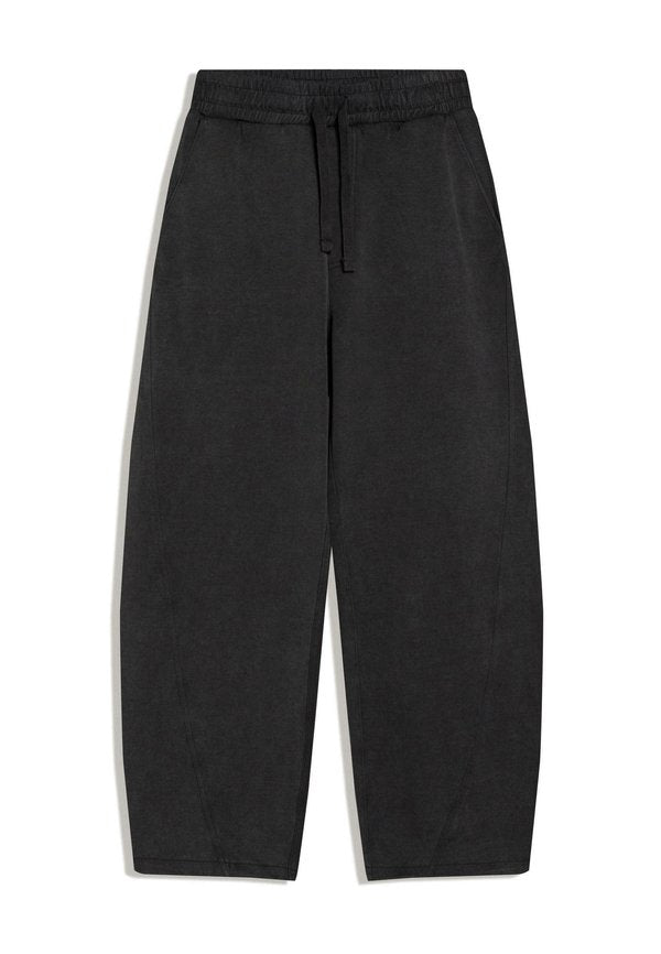 Bershka WIDE INTERLOCK BALLOON - Trousers - grey