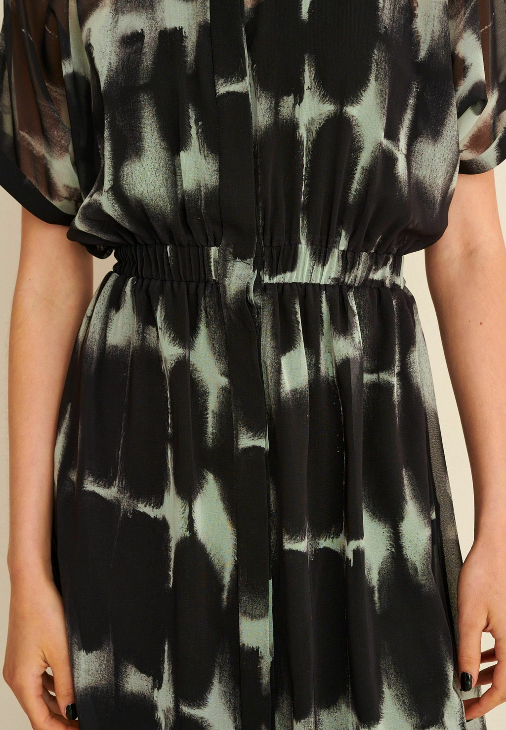 Next SHORT SLEEVE TIE WAIST MIDI DRESS