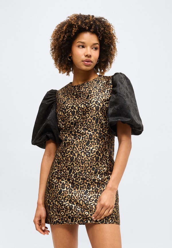 Sister Jane CHERIE LEOPARD JACQUARD MINI DRESS