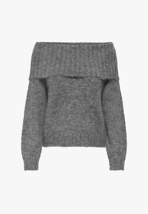 ONLY Knitted ONLSHINE Knitted - Jumper - medium grey melange