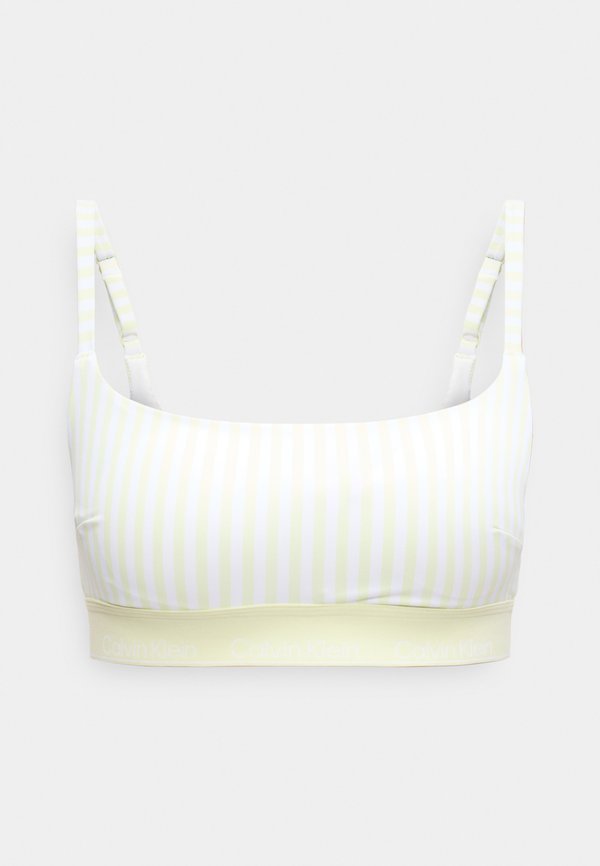 Calvin Klein Swimwear SQUARE NECK BRALETTE ICON SWIM - Bikini top - white/jade
