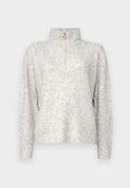Vero Moda VMPLAZA ZIPPER BLOUS - Jumper - light grey