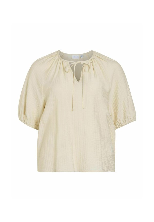 VILA Short sleeved tie neck