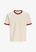 Jack & Jones Colour block - Basic T-shirt - antique white