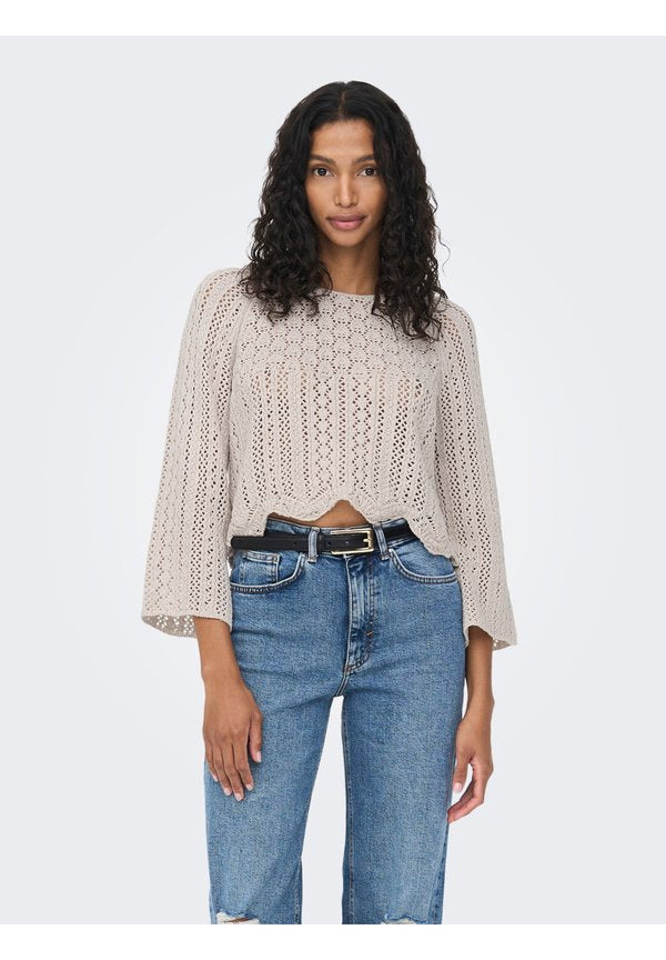 ONLY ONLNOLA LIFE 3/4 PULLOVER NOOS - Jumper - feather gray