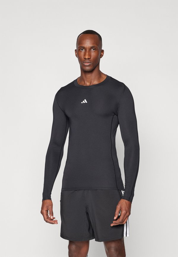 adidas Performance TECHFIT LONGSLEEVE T-SHIRT MEN - Long sleeved top - black