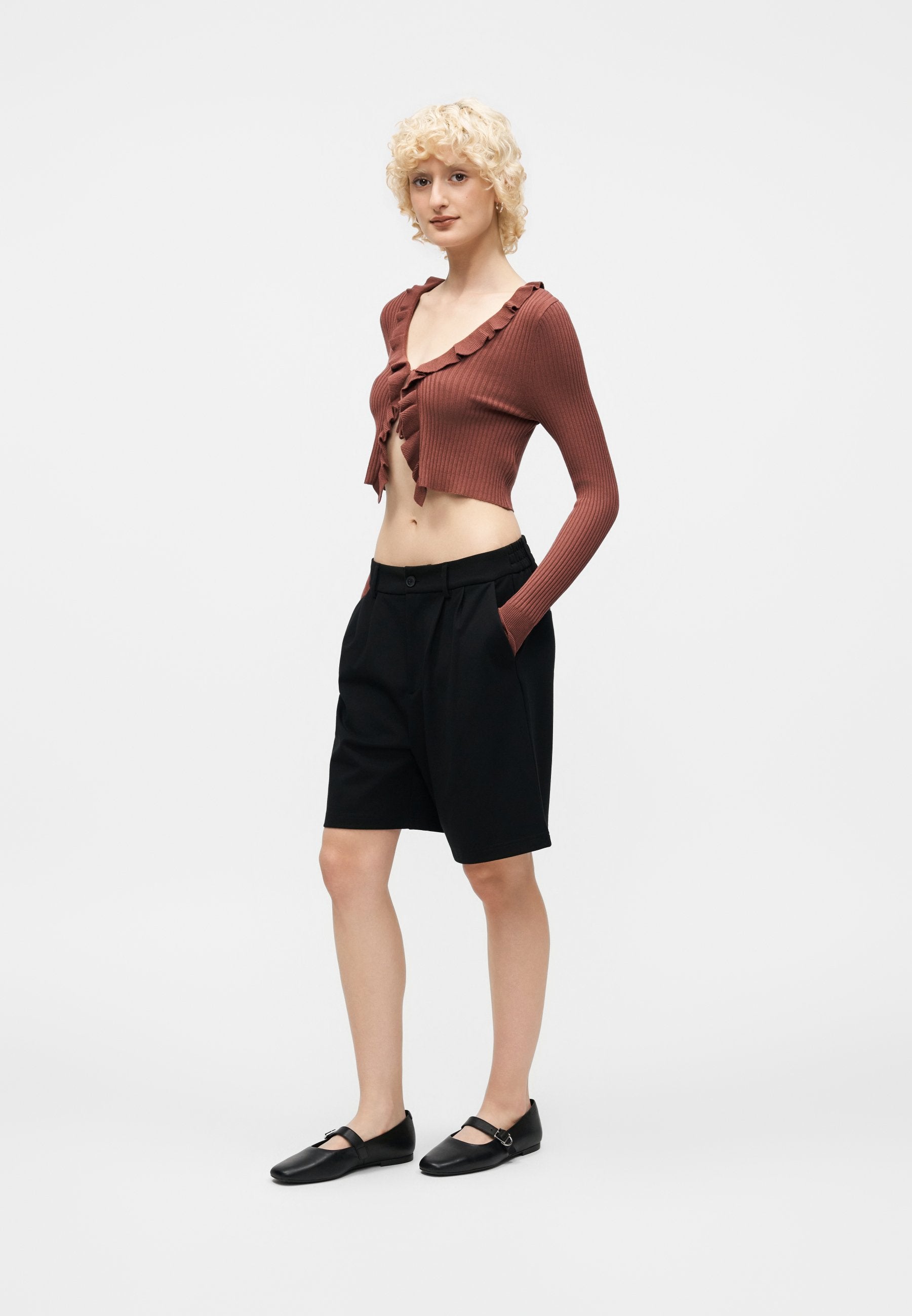 ONLY ONLMILA SHORT RUFFLE CARDIGAN