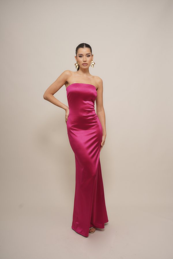 WAL G TALL DAHLIA BANDEAU MAXI