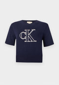 Calvin Klein Jeans LOGO SS TOP - Print T-shirt - evening blue