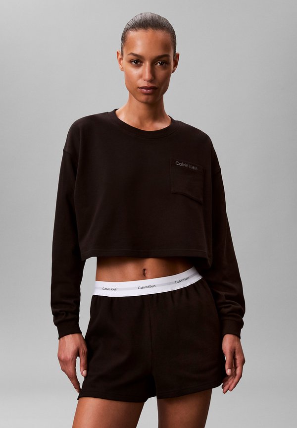 Calvin Klein Underwear SHORT LOGO COTTON JERSEY - Pyjama bottoms - black