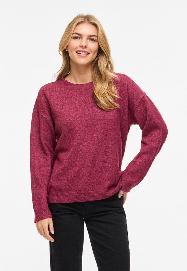 VILA VILIGA L/S O-NECK KNIT TOP - NOOS