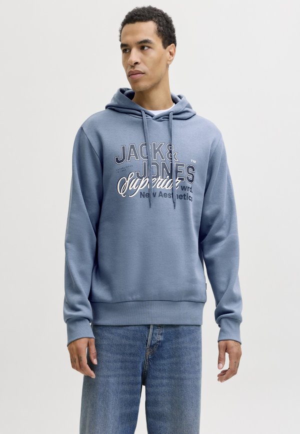 Jack & Jones JJELOGO SWEAT HOOD 2 COL 25/26 NOOS - Hoodie - blue mirage