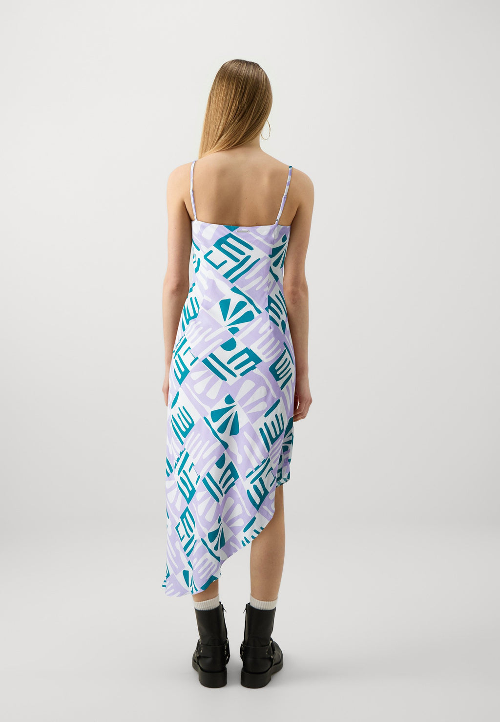 Colourful Rebel ALINA ABSTRACT TILES ASYMMETRIC DRESS