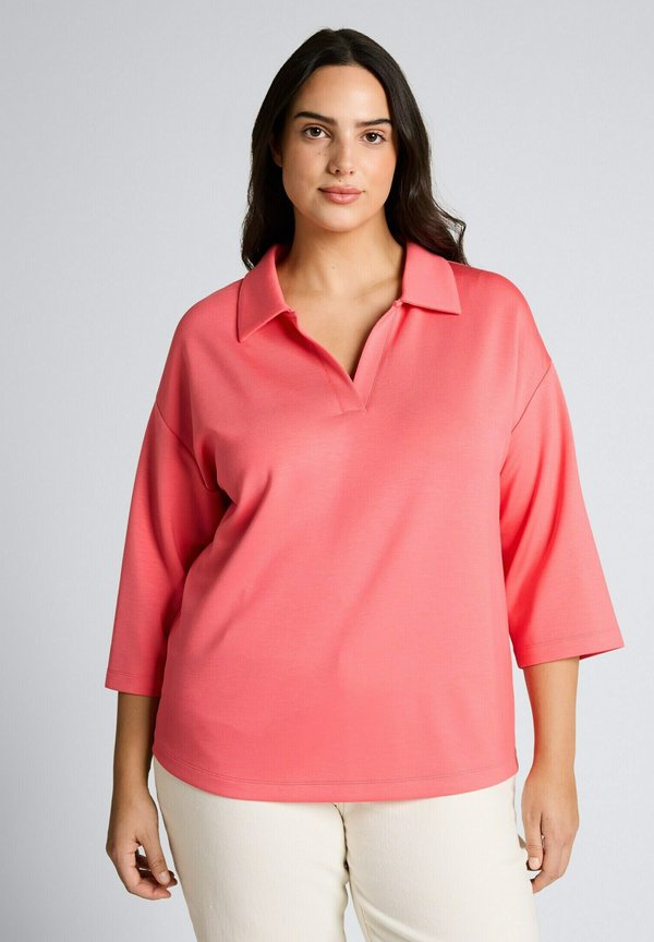 TOM TAILOR PLUS SIZE - LOOSE FIT - Polo shirt - soft coral pink