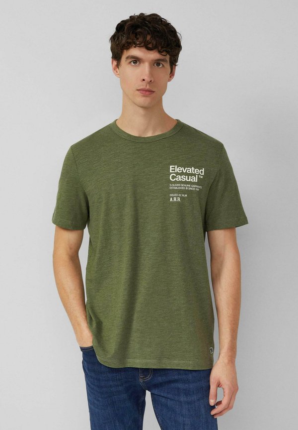 s.Oliver Print T-shirt - olivgrün