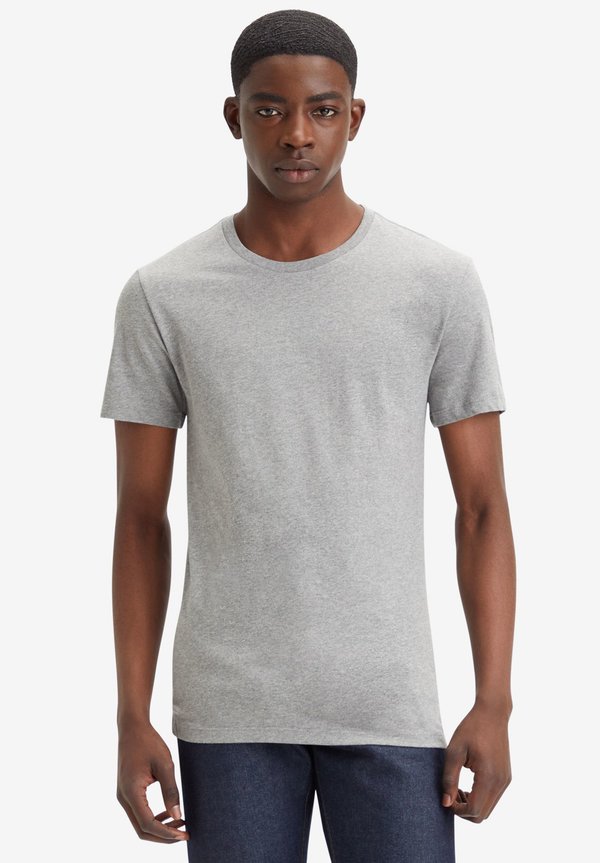 Levi's® SLIM CREW NECK TEE 2 PACK - Basic T-shirt - white/heather grey