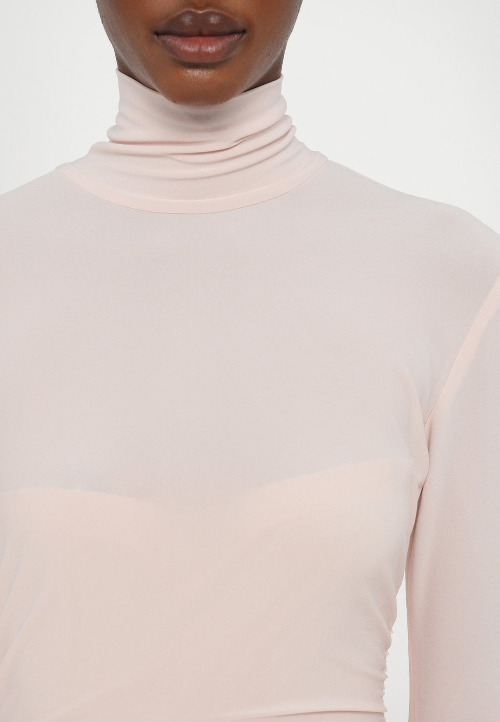 Norma Kamali LONG SLEEVE TURTLENECK PICKLEBALL DRESS