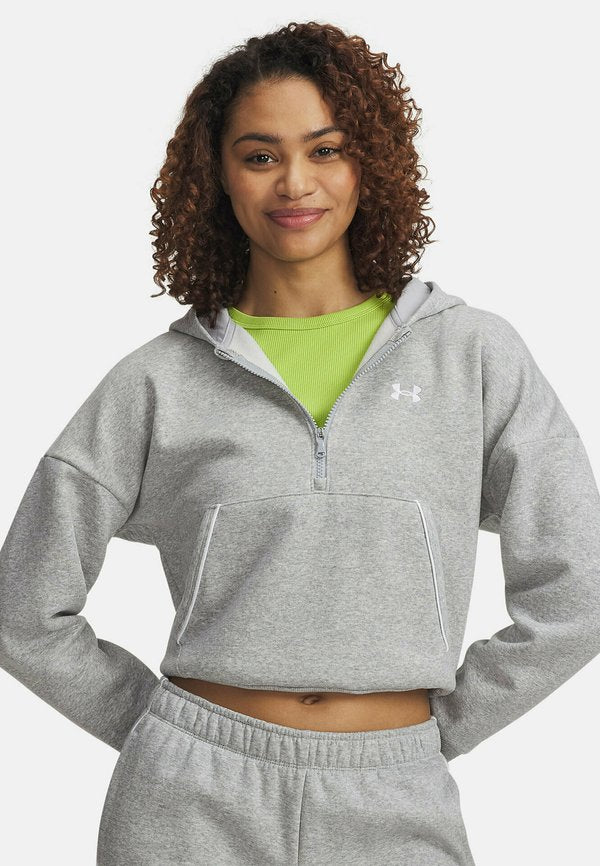 Under Armour RIVAL FLEECE PIPED - Hoodie - mod gray light heather