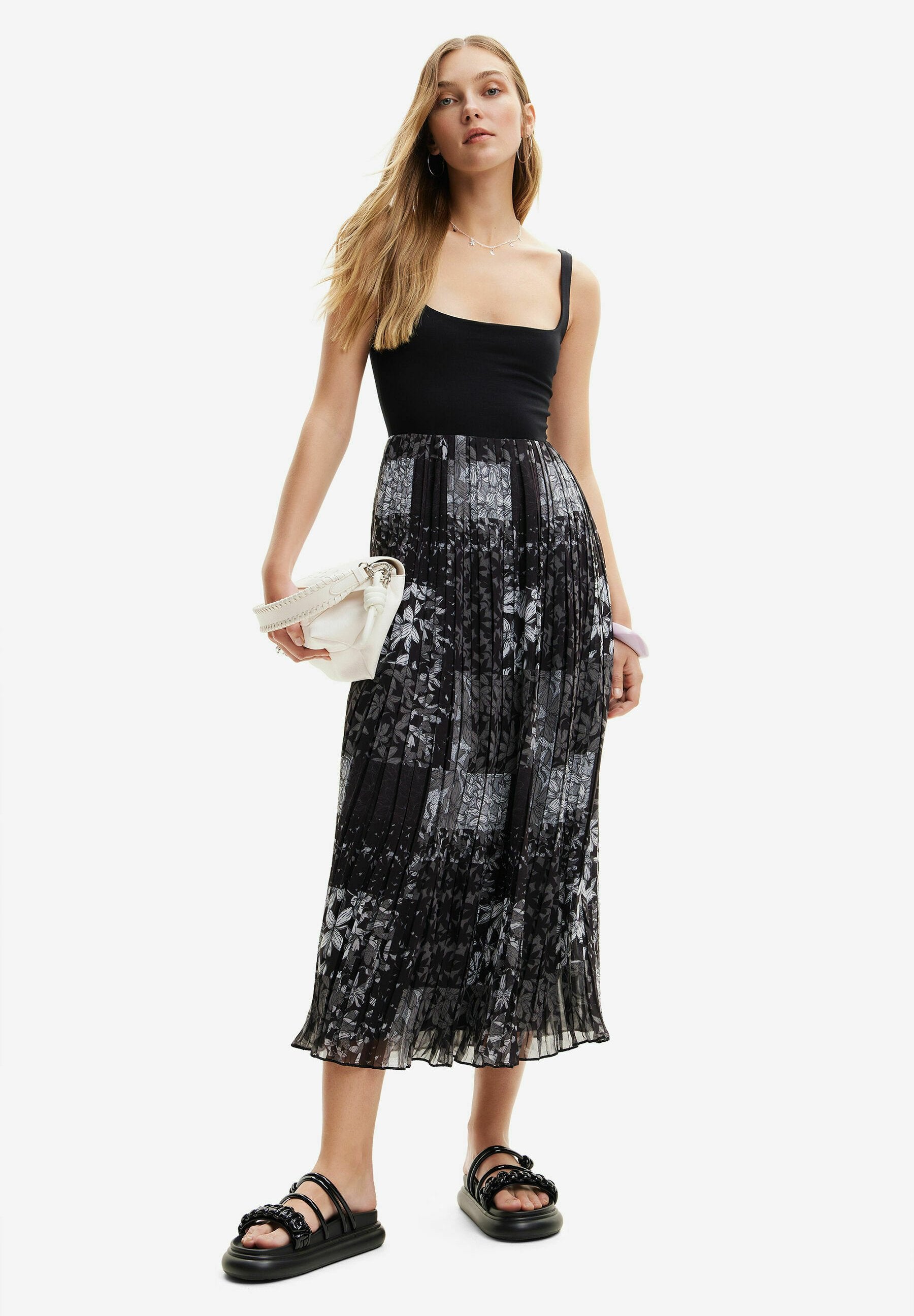 Desigual PLEATED COMBINATION MIDI
