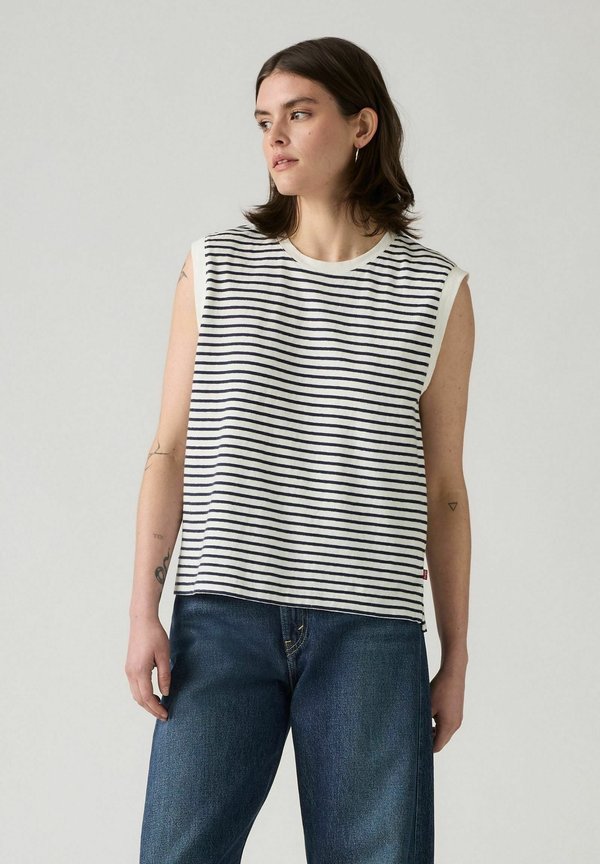 Levi's® BOXY FOREVER TRIBLEND. - Basic T-shirt - emmi stripe peacoat-0018