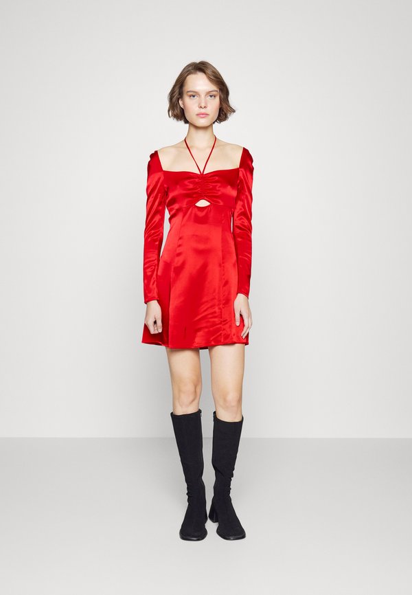 Calvin Klein Jeans CUT OUT RUCHED DETAILING DRESS