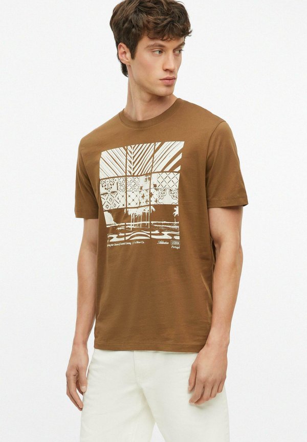 s.Oliver T-SHIRT - Print T-shirt - dunkelbraun