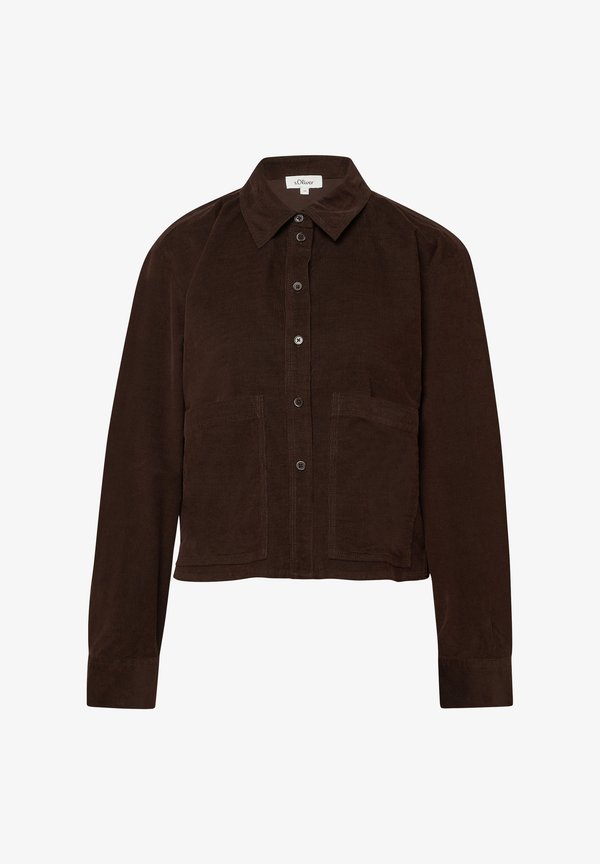 s.Oliver Button-down blouse - dunkelbraun