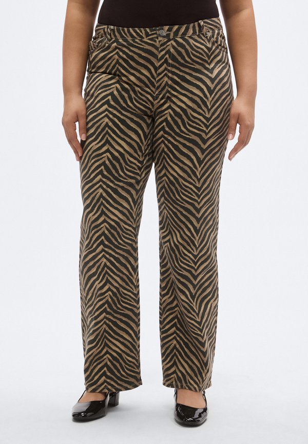 Vero Moda Curve VMCTESSA JEANS - Wide Leg - silver mink