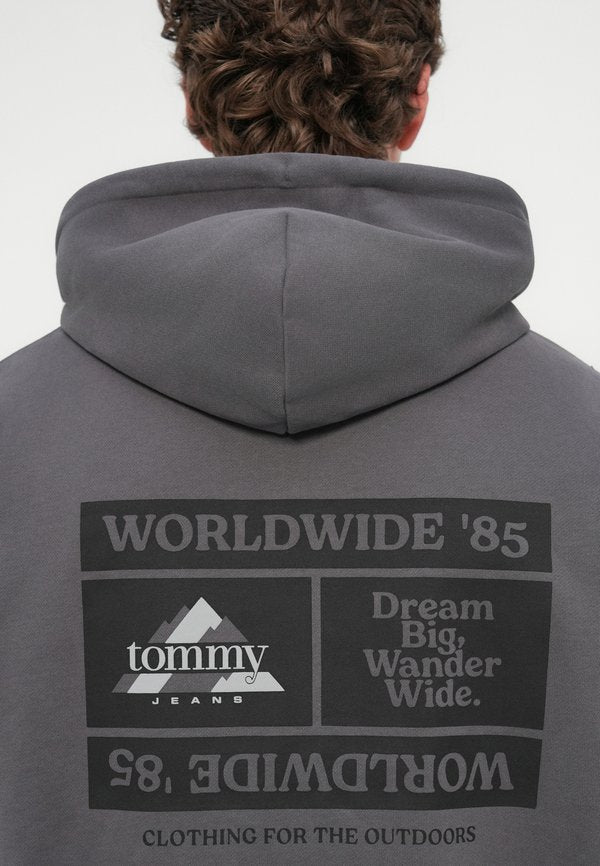 Tommy Jeans BACK GRAPHIC RELAXED TERRY ZIP-THRU HOODY