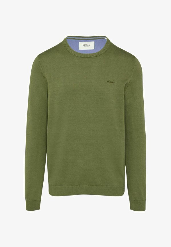 s.Oliver MIT LOGO-STICKEREI - Jumper - olive