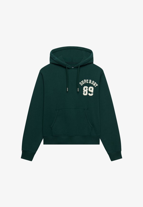 Superdry & Co SUPERDRY ATHLETIC ESSENTIAL APPLIQUE CROPPED HOODIE.. - Hoodie - enamel green