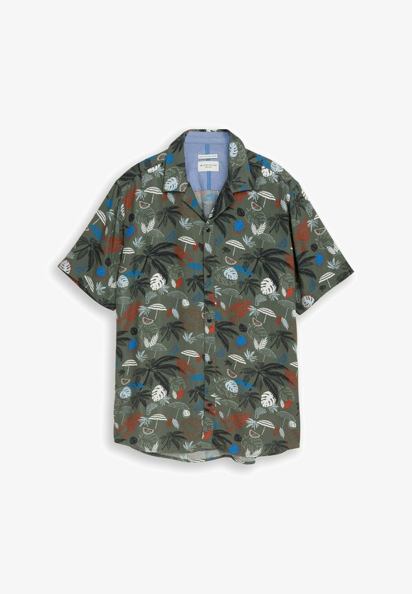 TOM TAILOR Shirt - leaf green beach design