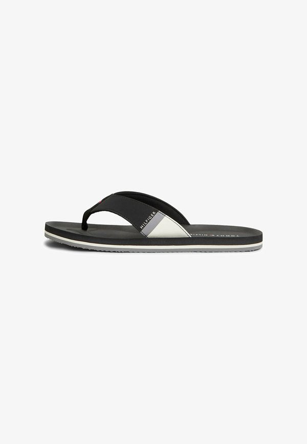 Tommy Hilfiger PADDED HILFIGER BEACH SANDAL - T-bar sandals - black