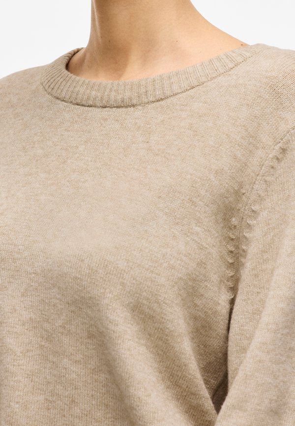 VILA VIRIL O-NECK L/S KNIT TOP - NOOS