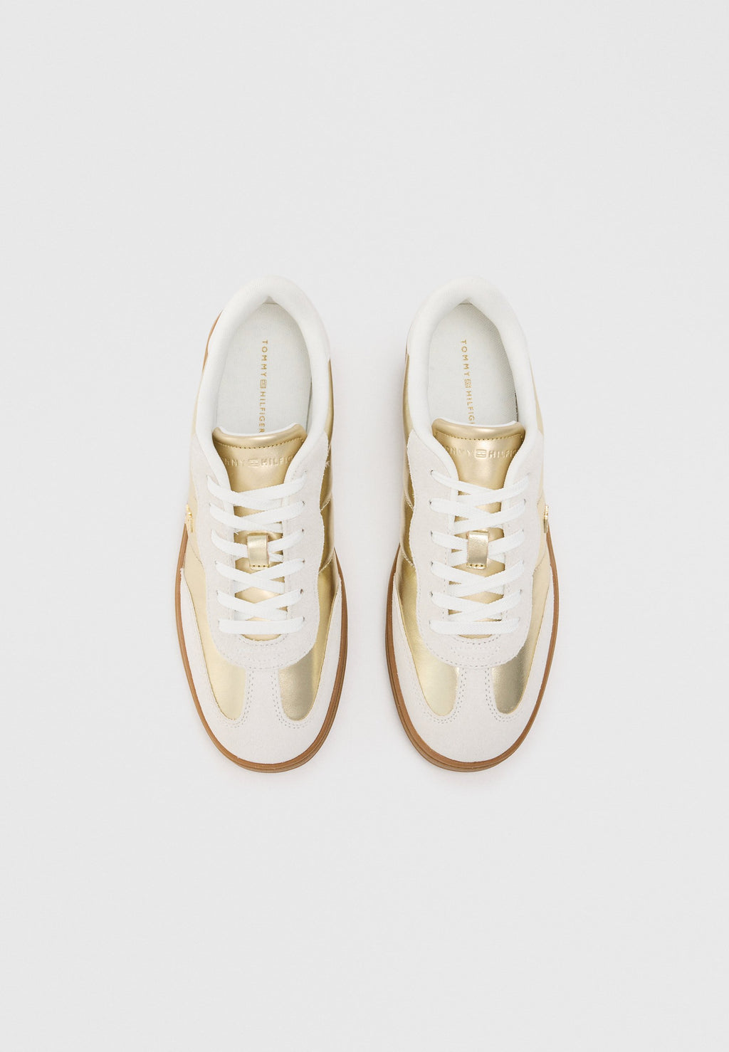 TH MONOGRAM METALLIC LEATHER TRAINERS Media 4