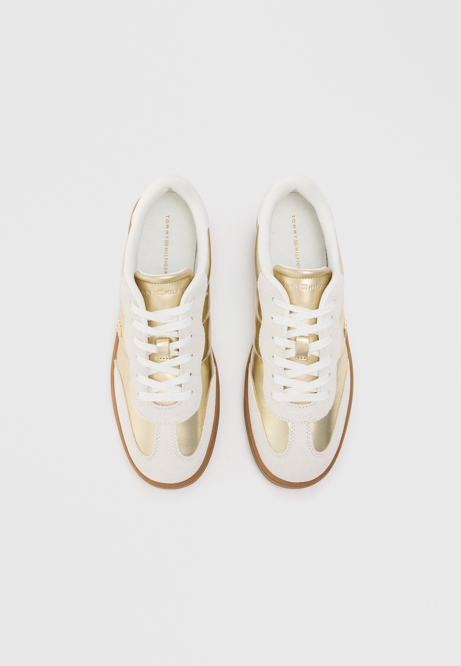 TH MONOGRAM METALLIC LEATHER TRAINERS Media 4