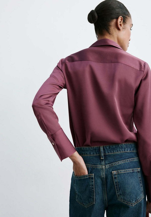 Mango ADULT - Button-down blouse - berry