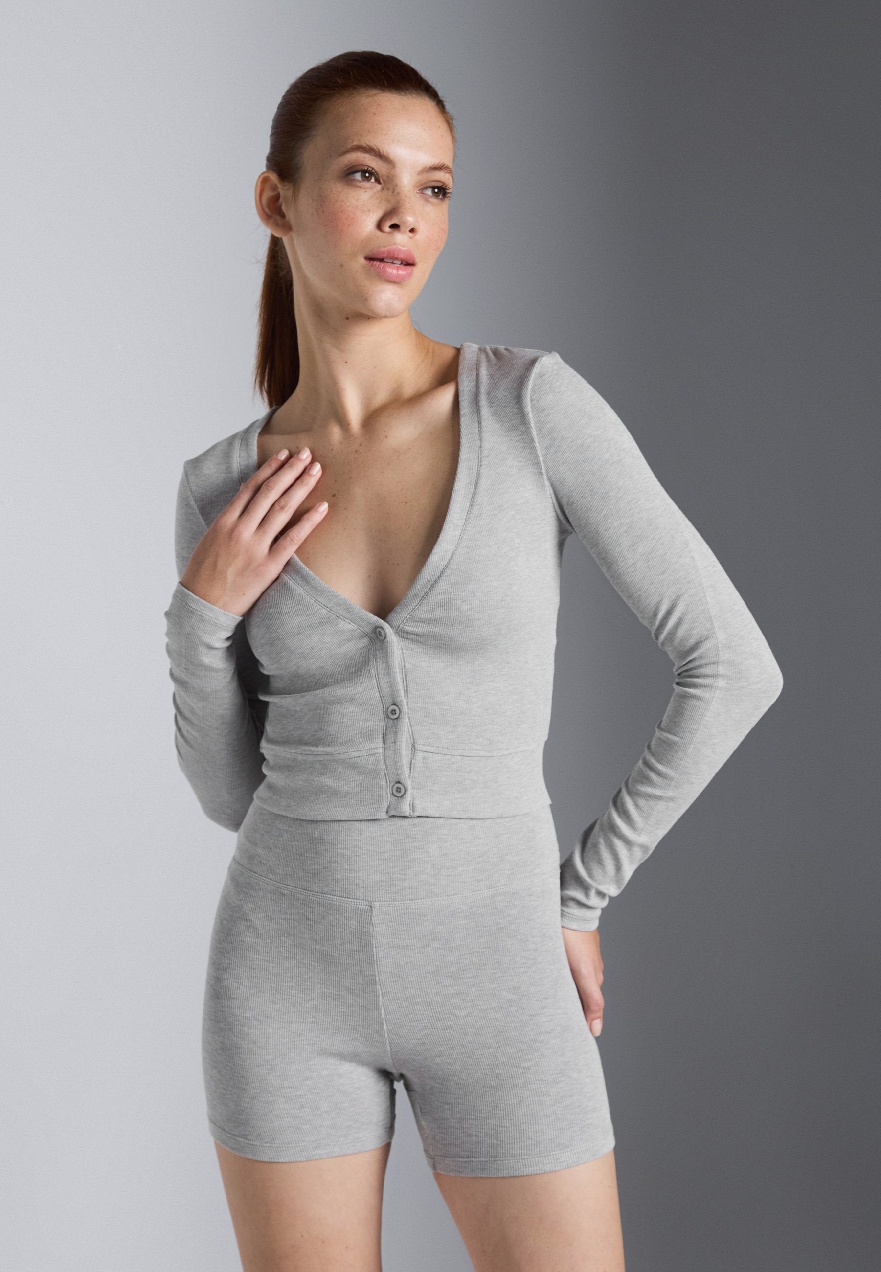 Even&Odd active LONG SLEEVE SPORTS CARDIGAN WITH BUTTON UP FRONT