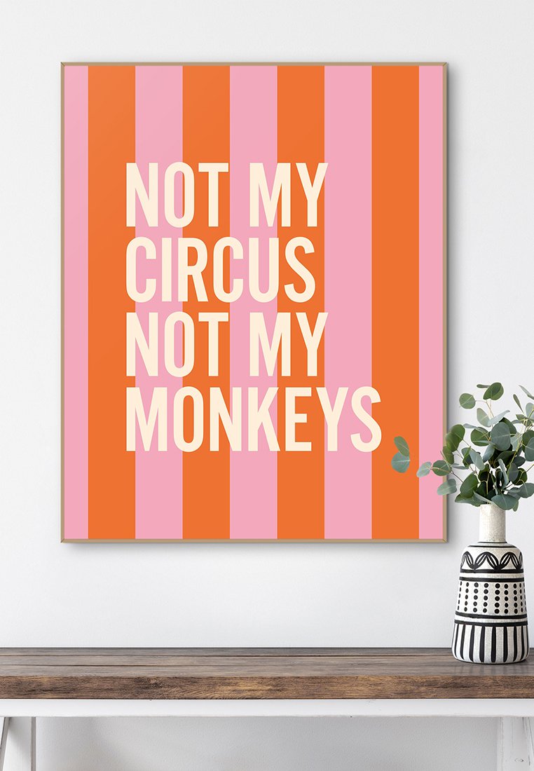 Orange Wallz MONKEY CIRCUS