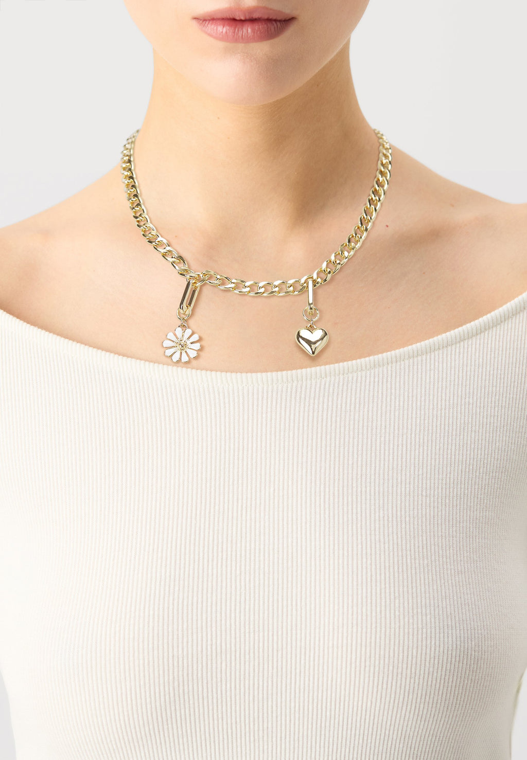 Pieces PCFINJHA NECKLACE DOUBLE PENDANT