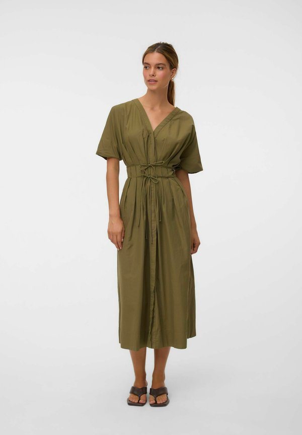 Vero Moda DRESS VMESTRID LONG DRESS - Day dress - olive branch