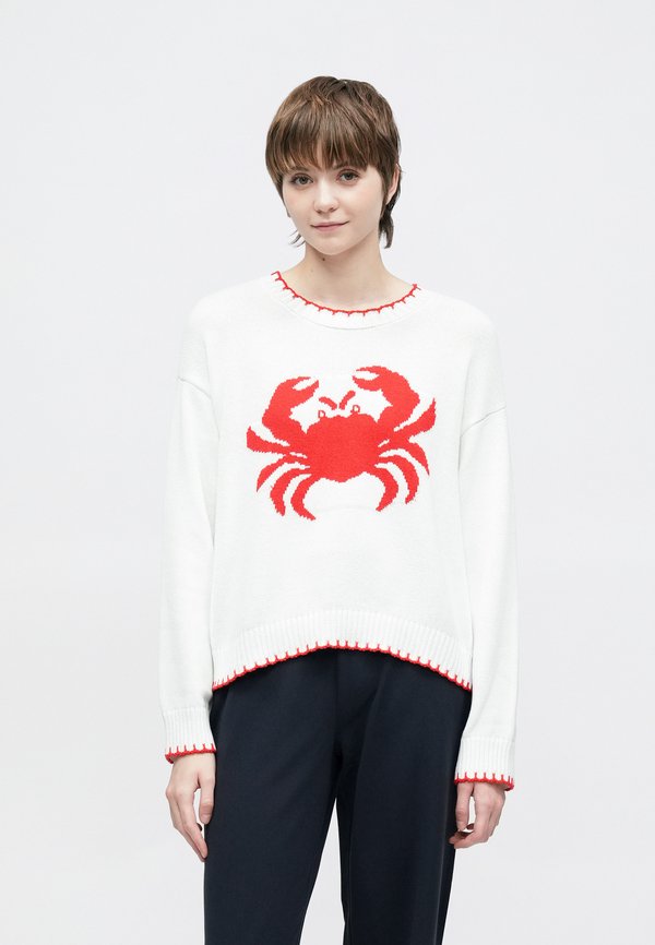 ONLY Knitted ONLELISE Knitted - Jumper - cloud dancer/high risk red