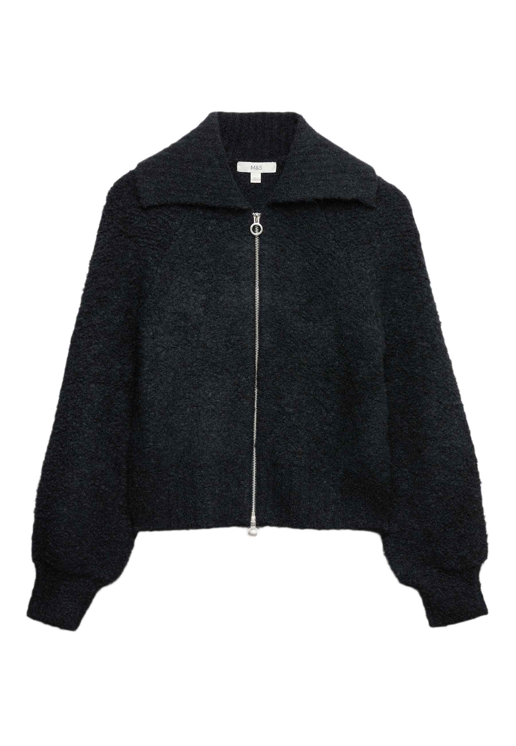 Marks & Spencer BOUCLE ZIP UP COLLAR