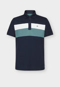 TOM TAILOR COLORBLOCK POLO - Polo shirt - sky captain blue