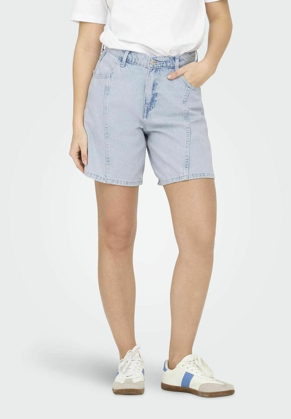 ONLY Denim ONLREBECCA Mid waist Regular Fit - Denim shorts - light blue denim